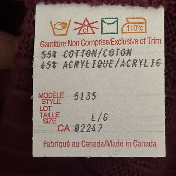 VTG PUTORTI CARDIGAN SWEATER WOMEN’S SIZE L BURGUNDY EXCELLENT CONDITION - Picture 8 of 8